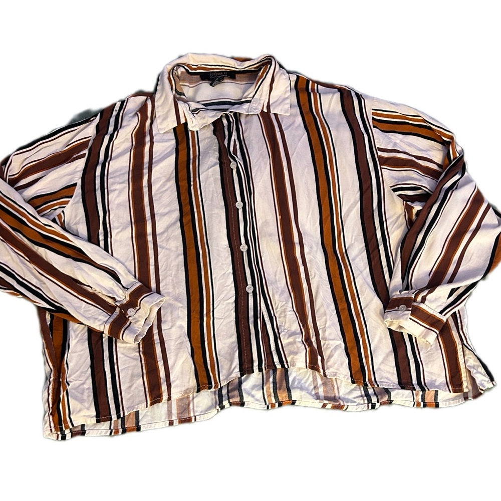 Striped Button-Up Blouse